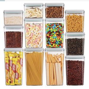 Ankou Pop Airtight Food Storage Containers with Lids for Kitchen Pantry Organizing Stackable Container for Cereal Snack Flour Sugar Coffee Spaghetti -12 Pcs(1.2, 2.0, 2.7, 3.3qt)*3