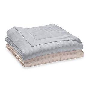 Seasons Down Alternative Full/Queen Blanket with Damask Stripe in Grey