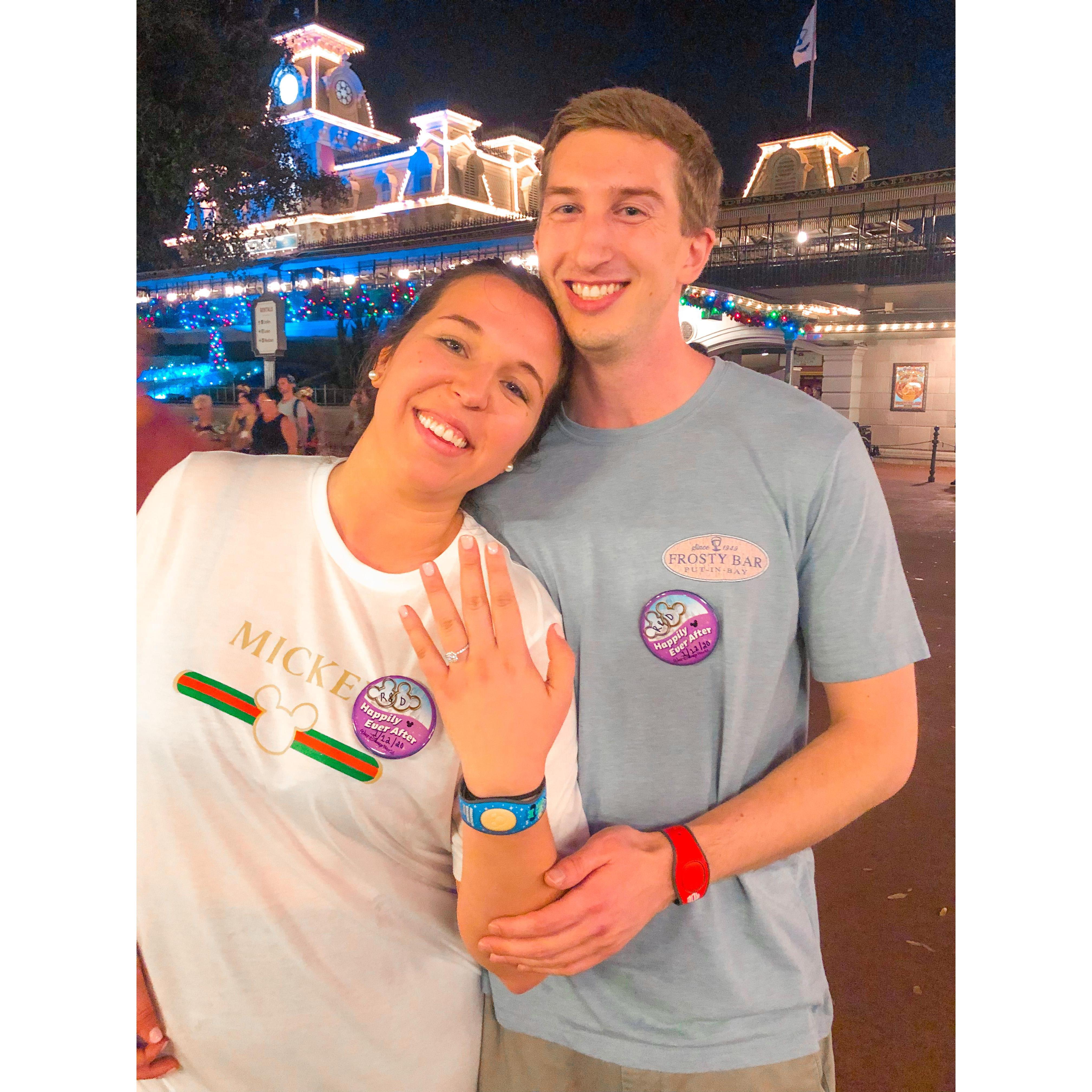 Right after we got engaged in Disney!