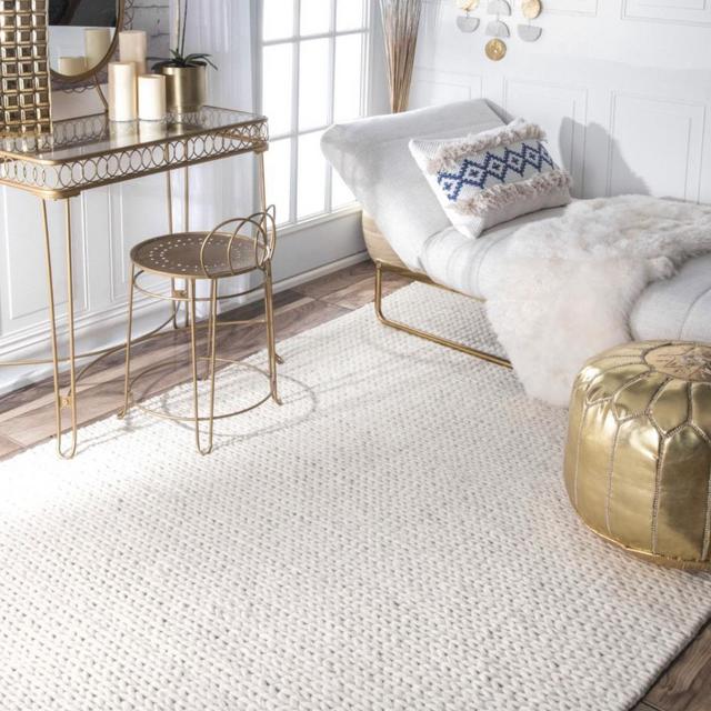 Off White Braided Area Rug