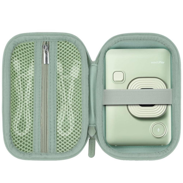 Lebakort Storage Case Compatible with Fujifilm INSTAX Mini LIPLAY/LiPlay+ Instant Camera (Matcha Green Case)