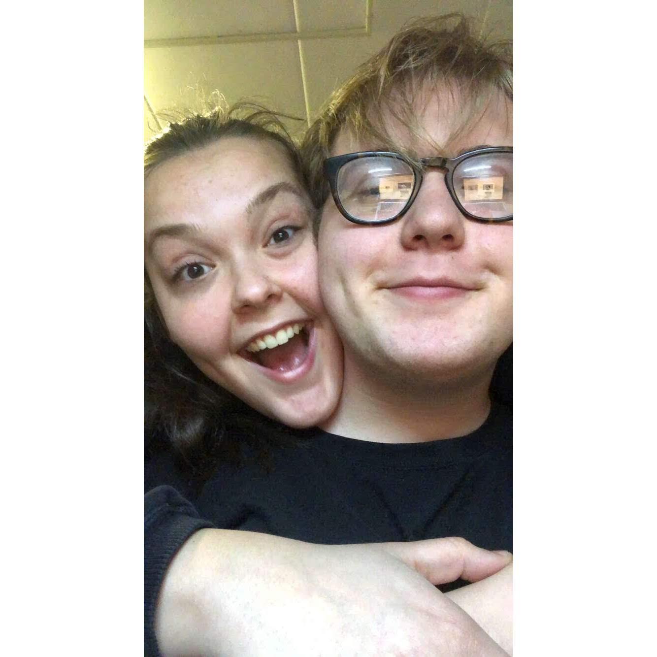 The only picture from Sean's temporary room when he broke his ankle and had to live on the first floor of his dorm.