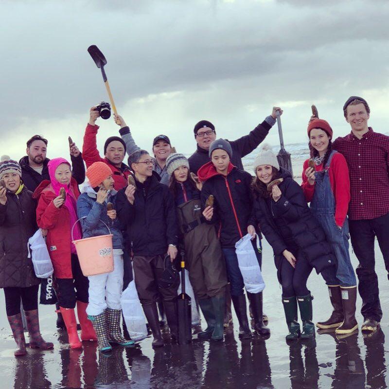 Alyssa & her maternal family on a razor clamming trip
