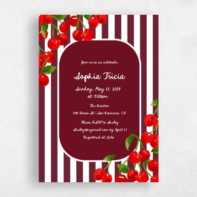 Wine, Red Wedding Wedding Shower Invitation - Mairwen Portrait