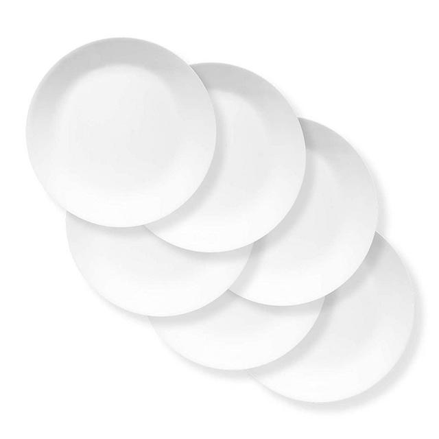 Corelle Chip Resistant Dinner Plates, 6-Pack, White