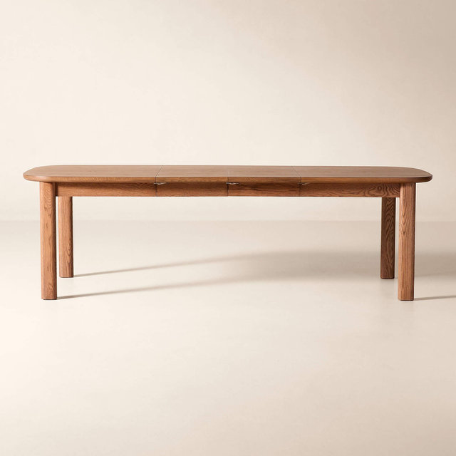 Langley 66"-100" Rectangular Oak Extendable Dining Table