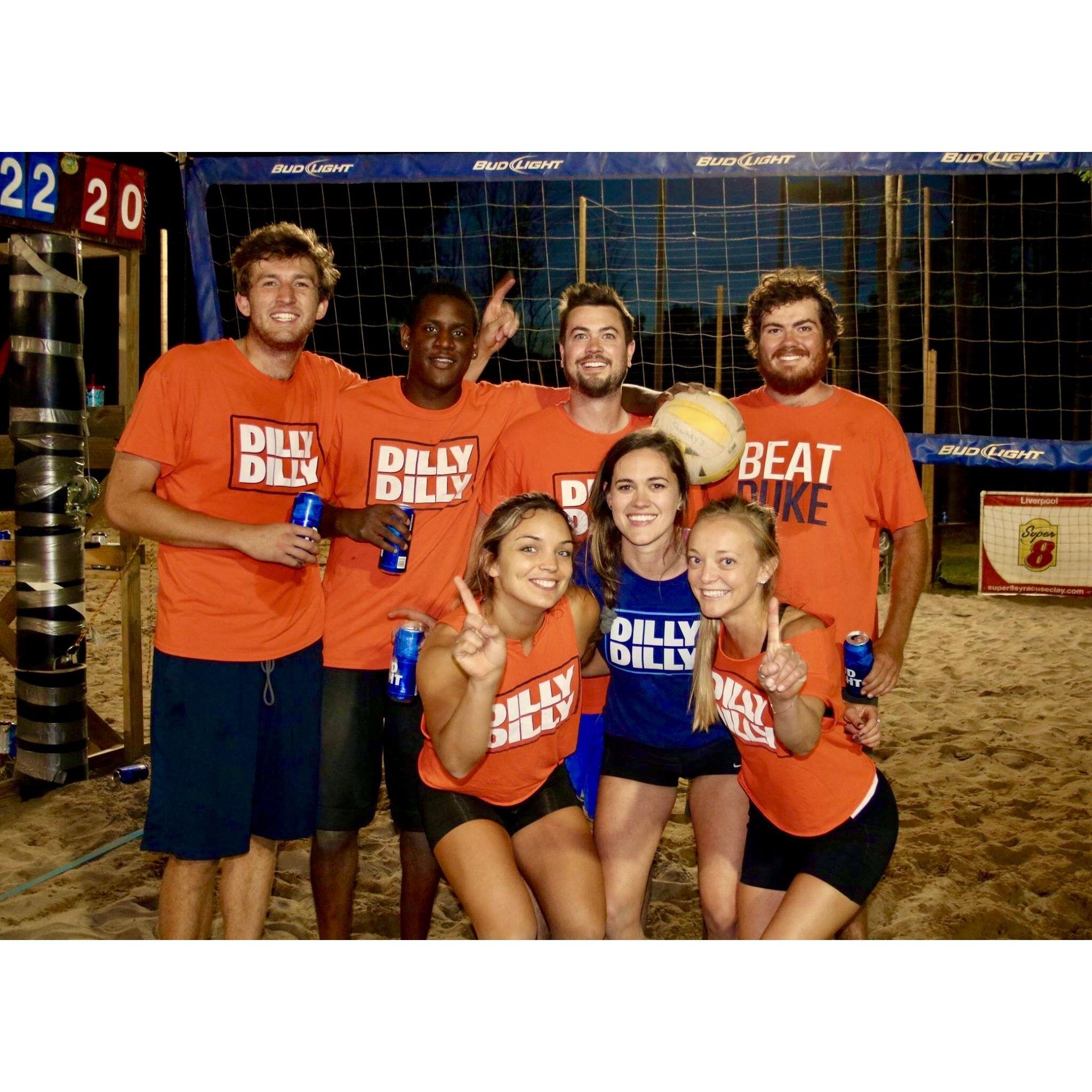 The volleyball crew that was there through the start of it all! (won a few championships along the way too!)