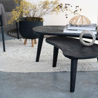 Modern Oblong 2-Piece Nesting Table Set