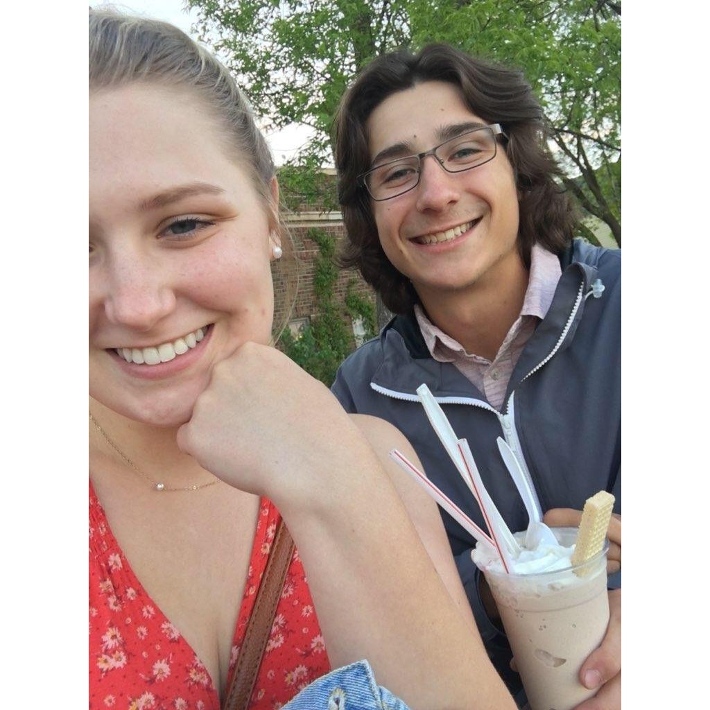 Here we are as a teenagers enjoying the Portland malt shop. One of the best ice cream spot in the summer!