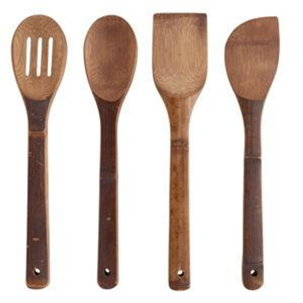 Carbonized Bamboo Essential Cooking Utensils 4 Pack - World Market