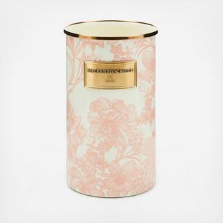 Rosy English Garden Enamel Utensil Holder