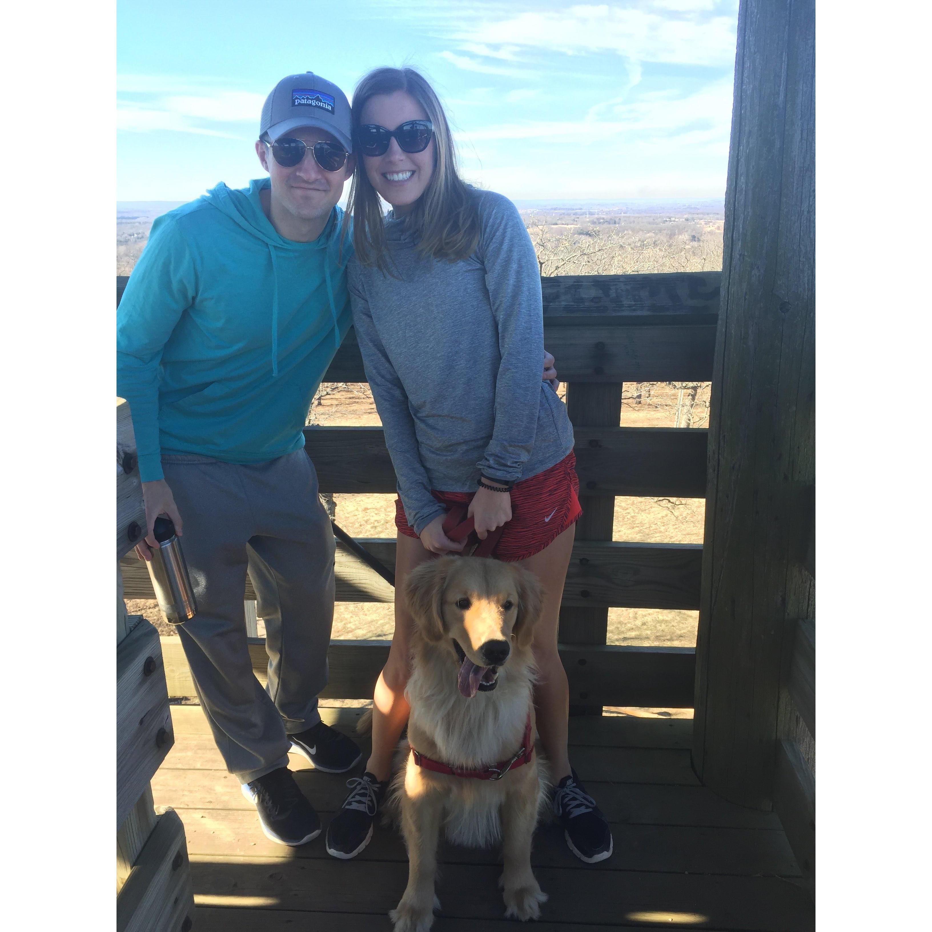 Hiking at Lapham Peak (our first date spot and where we got engaged)