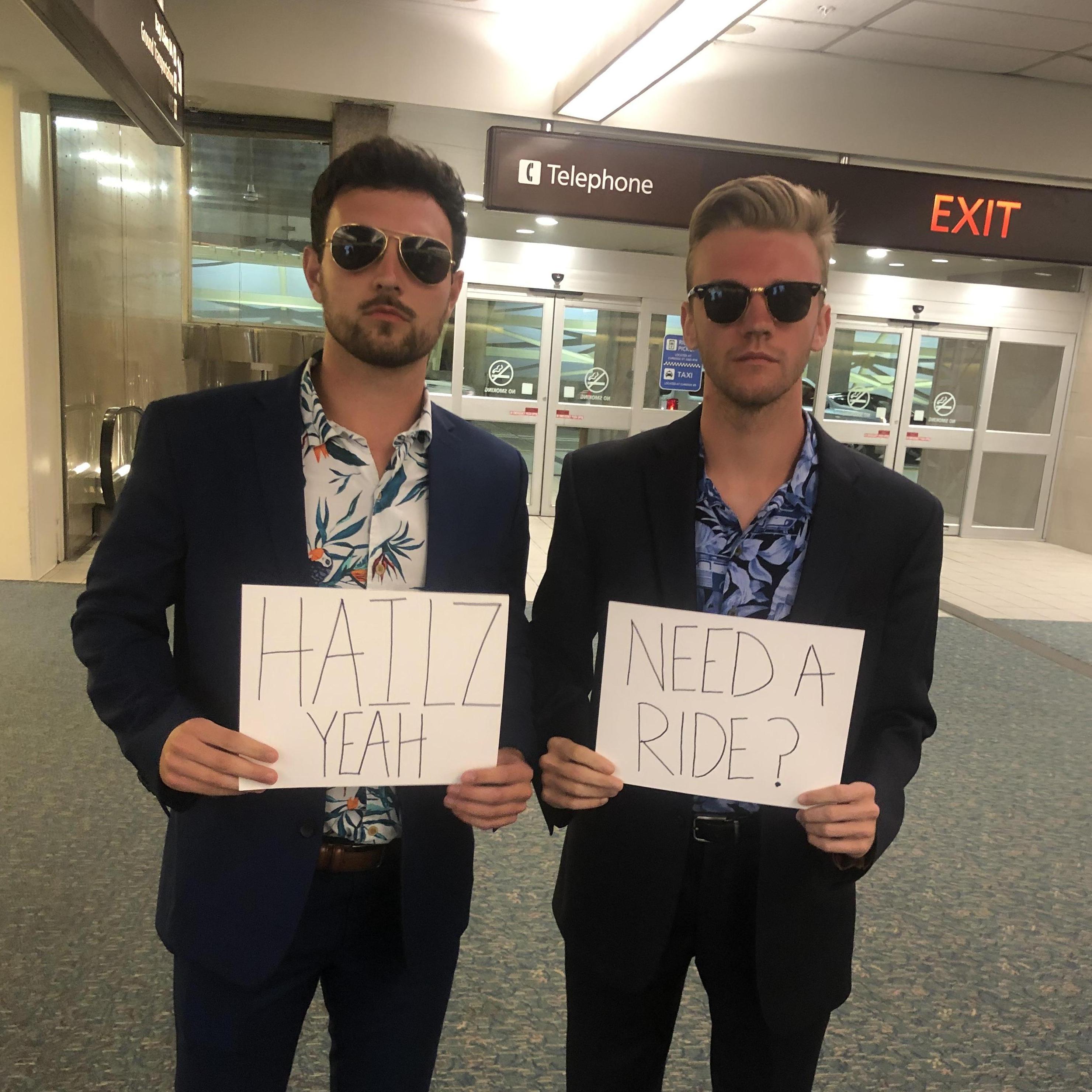 The first time Hailey ever experienced getting picked up from the airport by a boyfriend (and his friend).