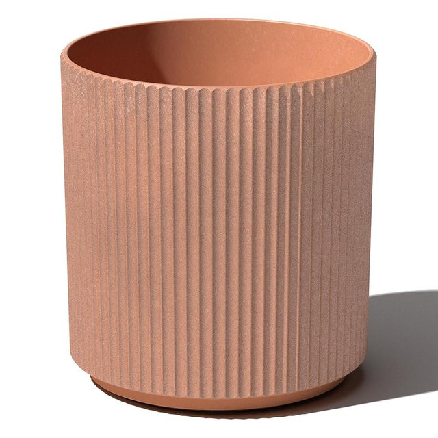 Veradek Demi Series Round Planter for Porch, Patio, Backyard | Durable Plastic-Stone Composite Material | Modern Décor for Tall Plants, Flowers