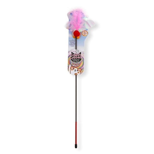 NECOICHI Crinkly Critters Fluttery Fish Cat Wand No.1 Selling Cat Toy in Japan