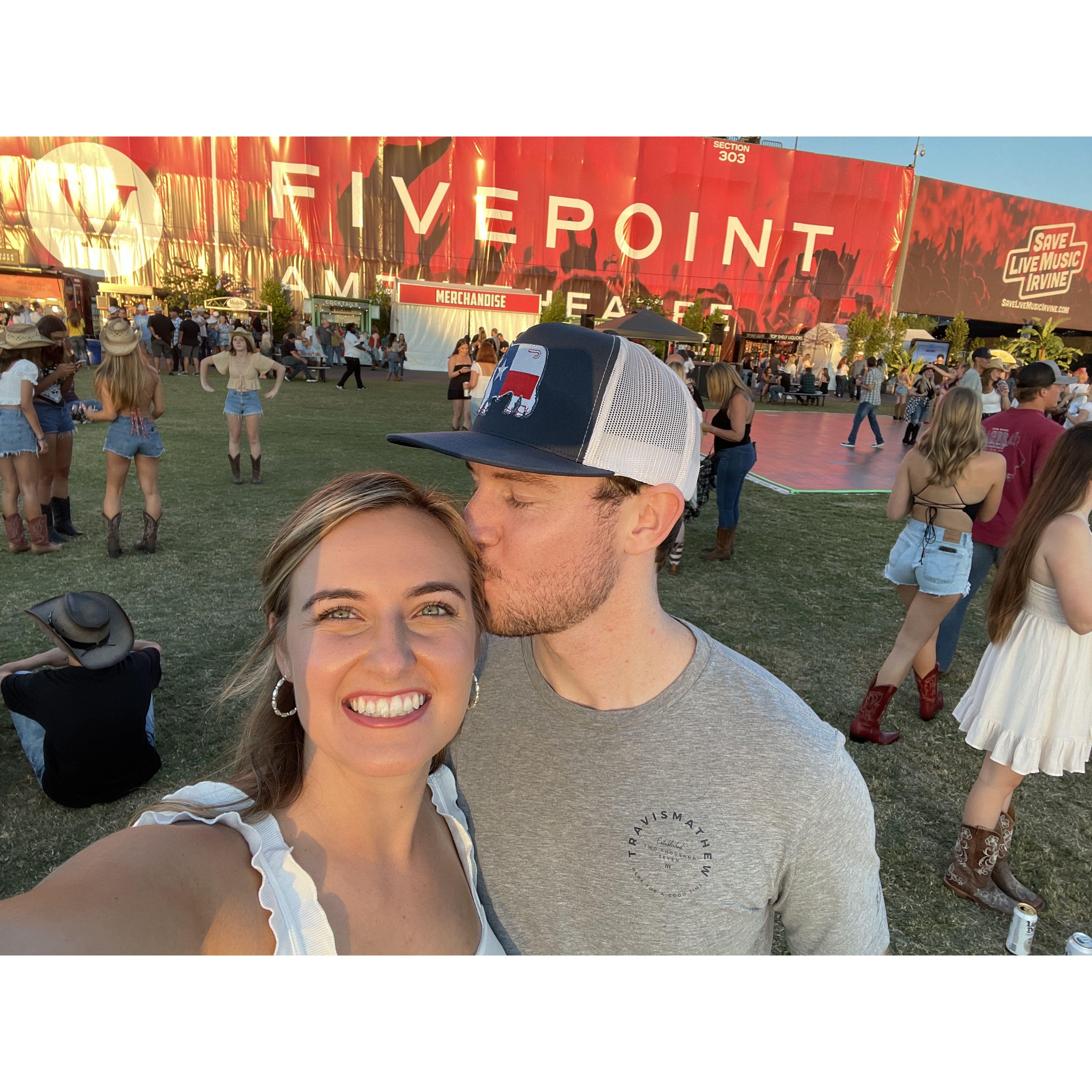 James' first concert to see Sam Hunt!