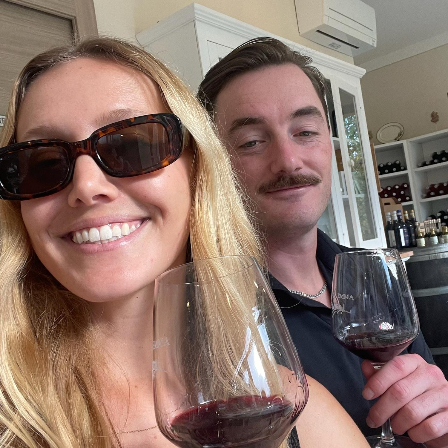 Wine tasting in Tuscany.