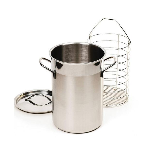RSVP International Endurance 18/8 Stainless Steel 8"x6"x9" Asparagus Steamer Pot Lid
