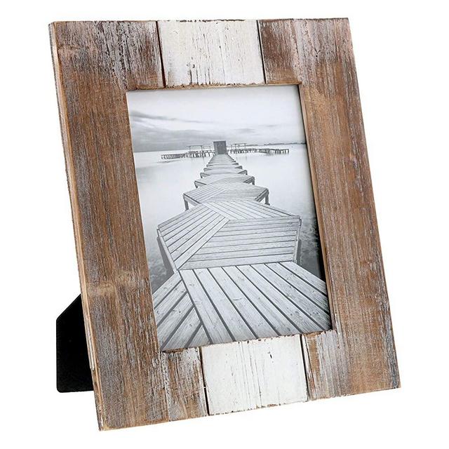 Barnyard Designs Rustic Farmhouse Distressed Picture Frame - Unfinished Wood Photo Frame 8” x 10”