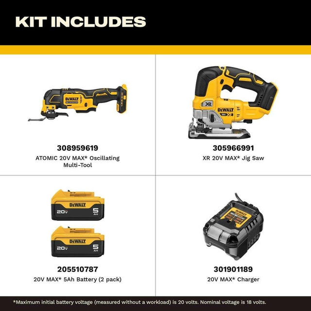 20V Lithium-Ion 2-Tool Cordless Combo Kit