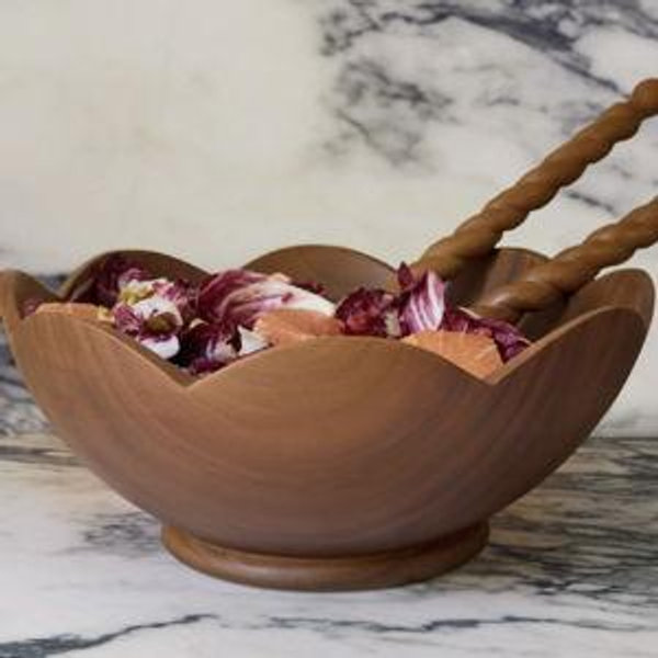 Scalloped Wood Bowl by Sarah Sherman Samuel