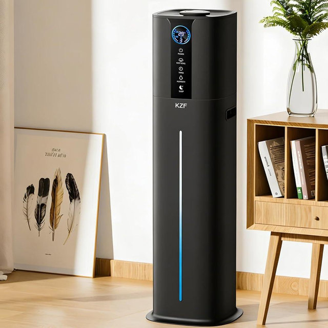 KZF 9L Smart Humidifiers for Bedroom Large Room, 2.3Gal Cool Mist Top Fill Diffuser App & Remote Control, 3 Mist Modes, Quiet Humidifier for Home Office Plant (Black, Remote Control)