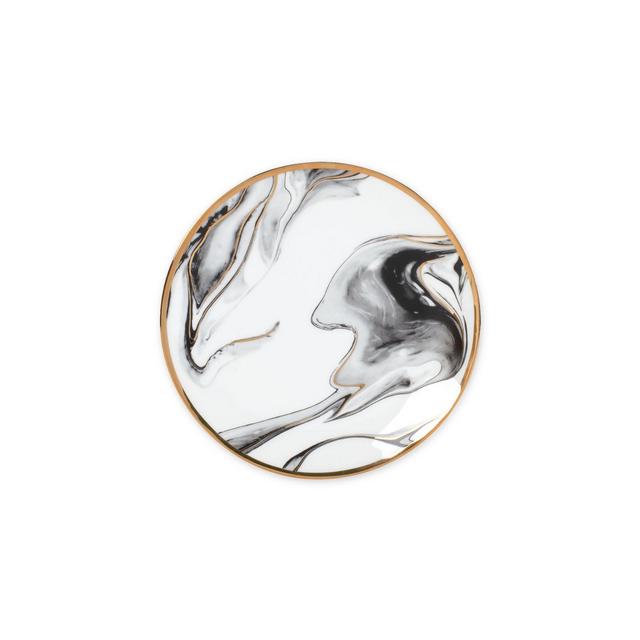 Olivia & Oliver™ Harper Marble Gold Appetizer Plate in Grey