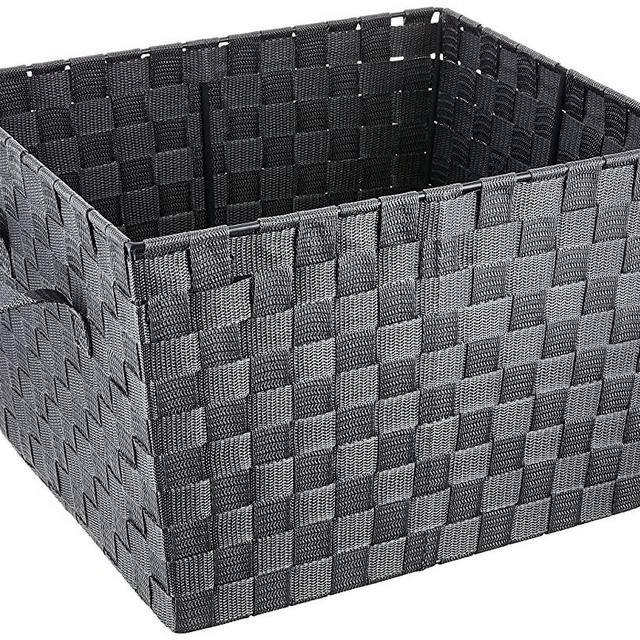 Whitmor Woven Strap Tote Savvy Gray