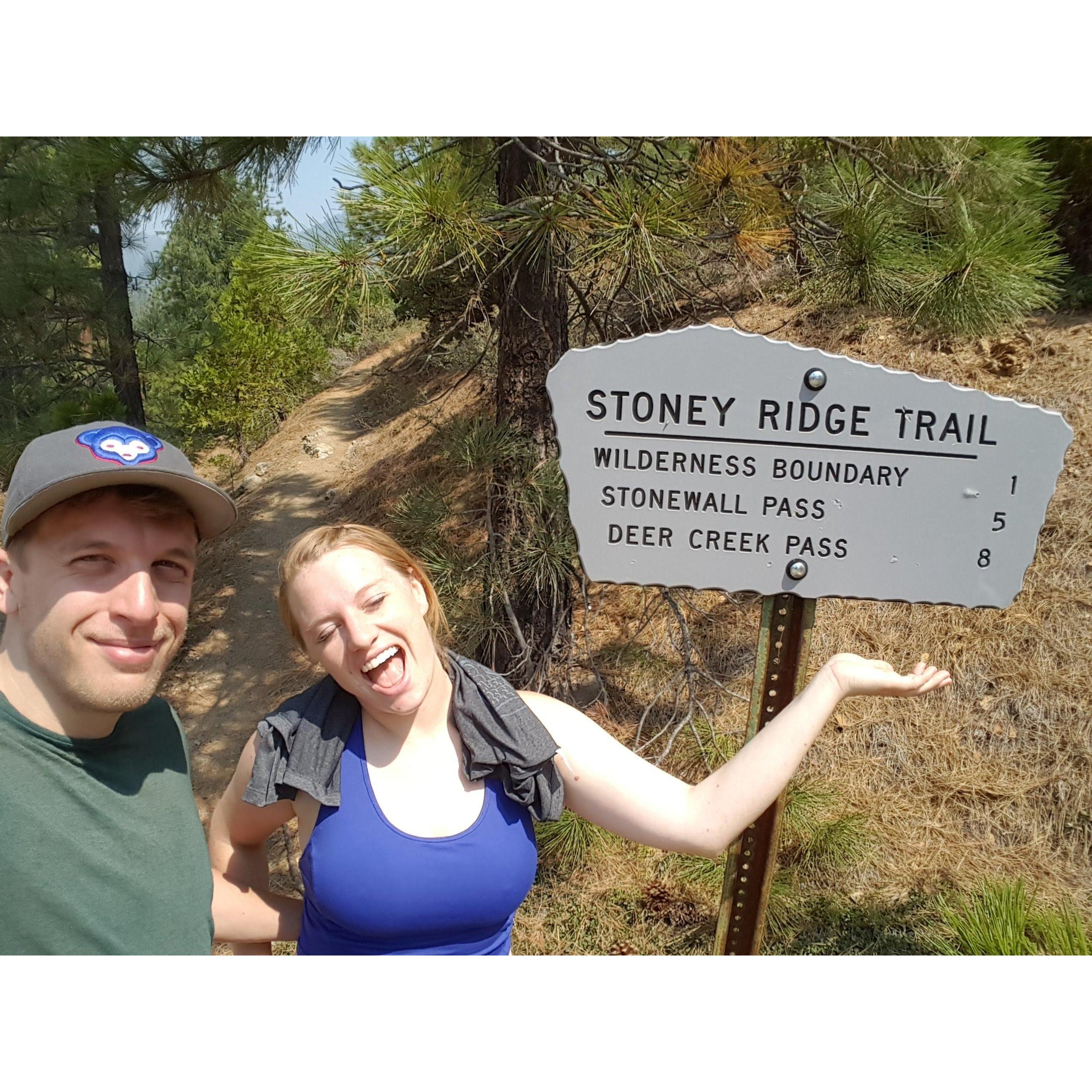 About to hike! Pro tip--take the pic before you start the hike