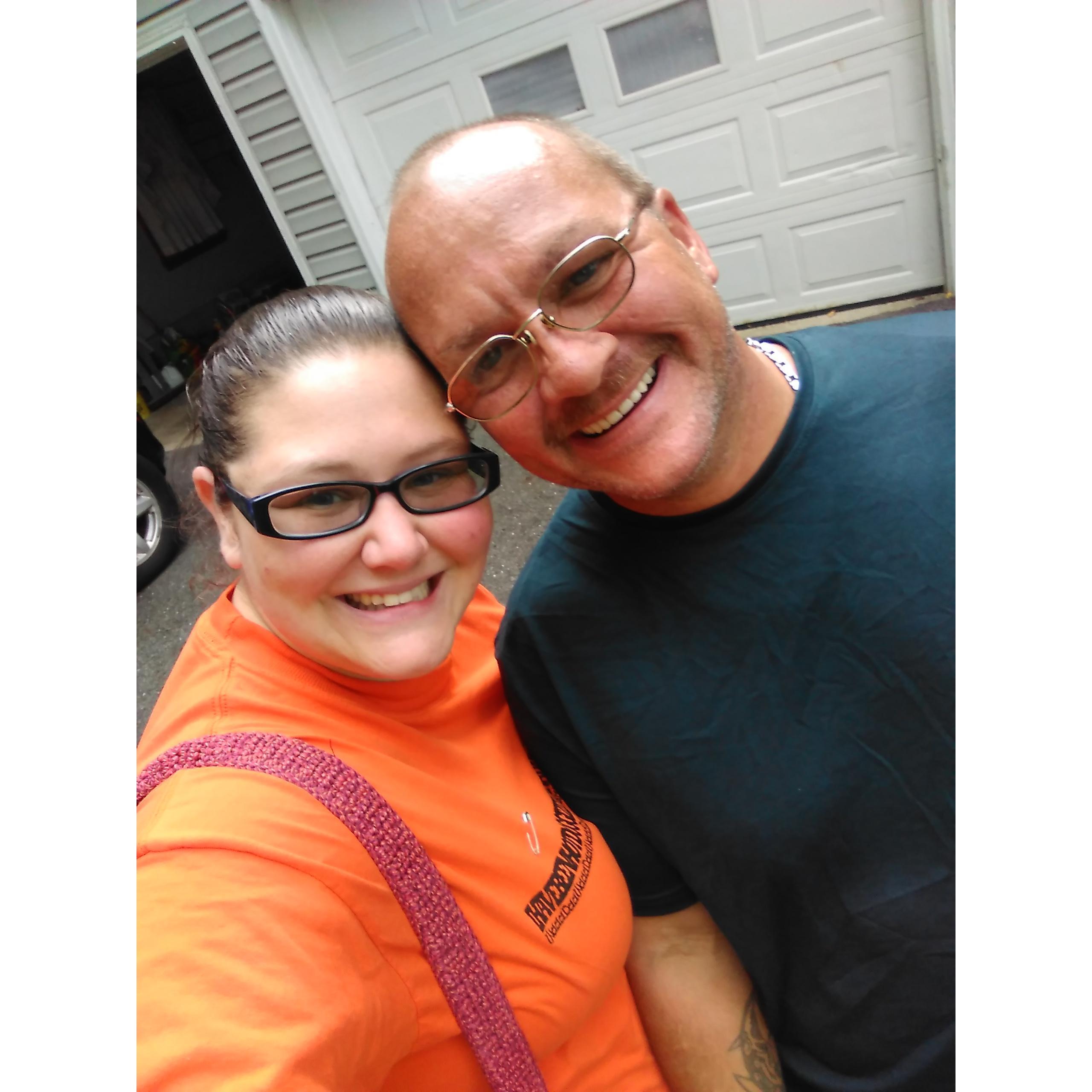the day he met my dad and step mom.  we were celebrating my birthday. he made a lovely first impression on my dad, haha ask him about it