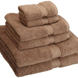 HOME CITY INC. - Superior 900 GSM Luxury Bathroom 6-Piece Towel Set, Made of 100% Premium Long-Staple Combed Cotton, 2 Hotel & Spa Quality Washcloths, 2 Hand Towels, and 2 Bath Towels - Latte