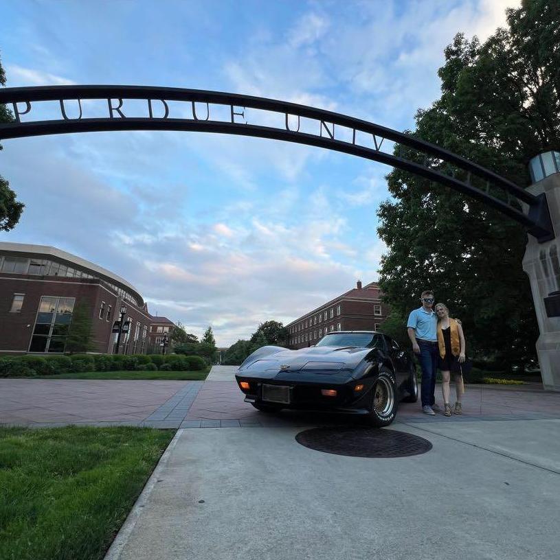so we brought the Corvette to Purdue