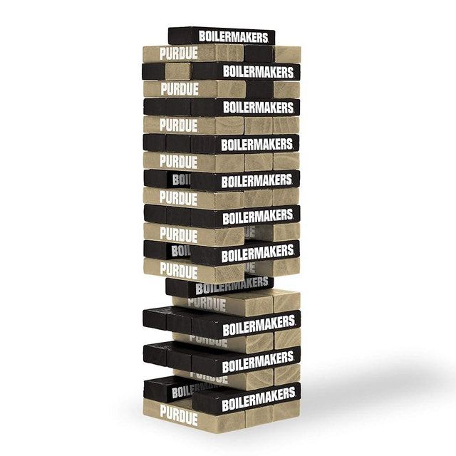 Wild Sports NCAA Pro Football Tabletop Stackers Block Game for College Football Fan, Dorm Game, Tailgate