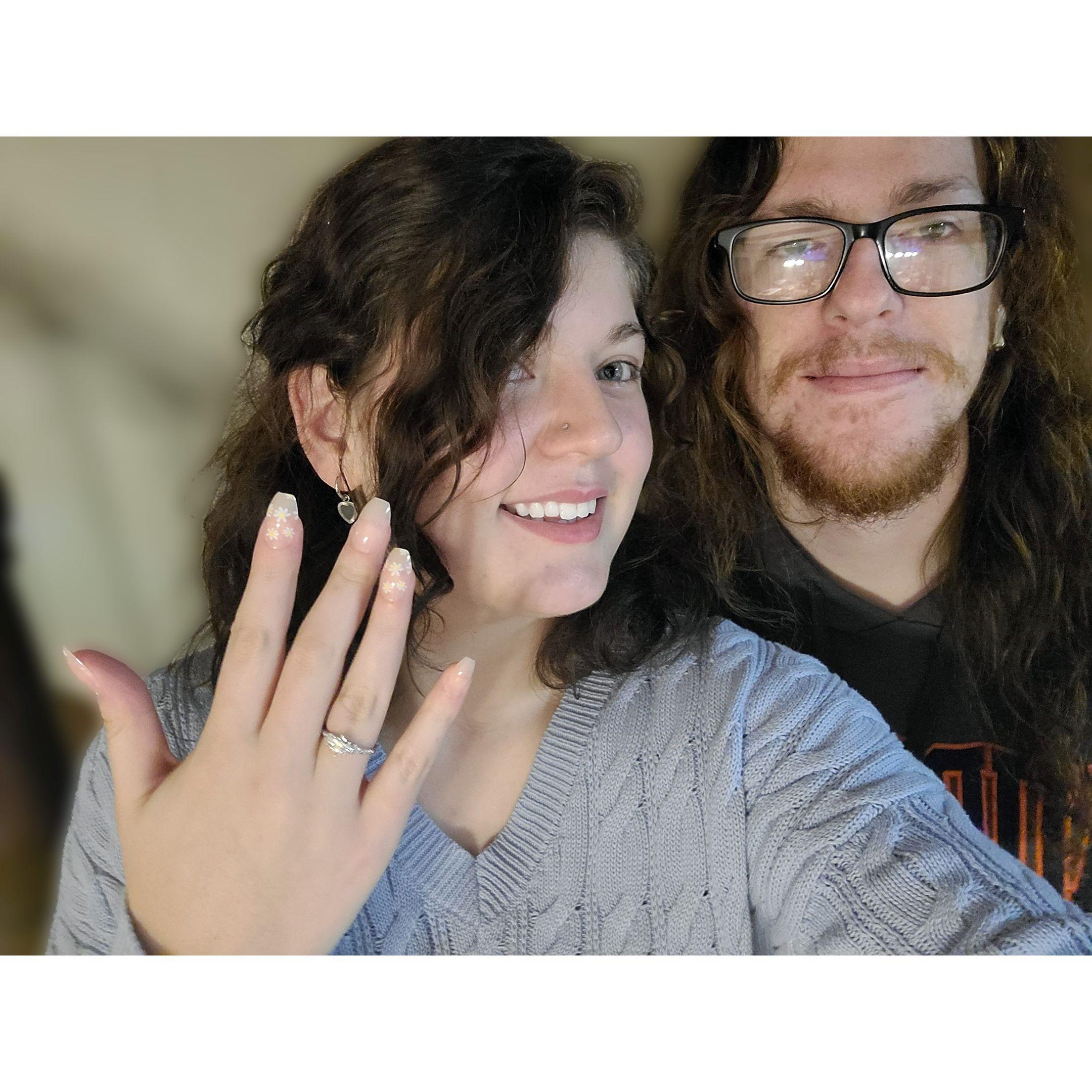 The day we got engaged! 2.2.23