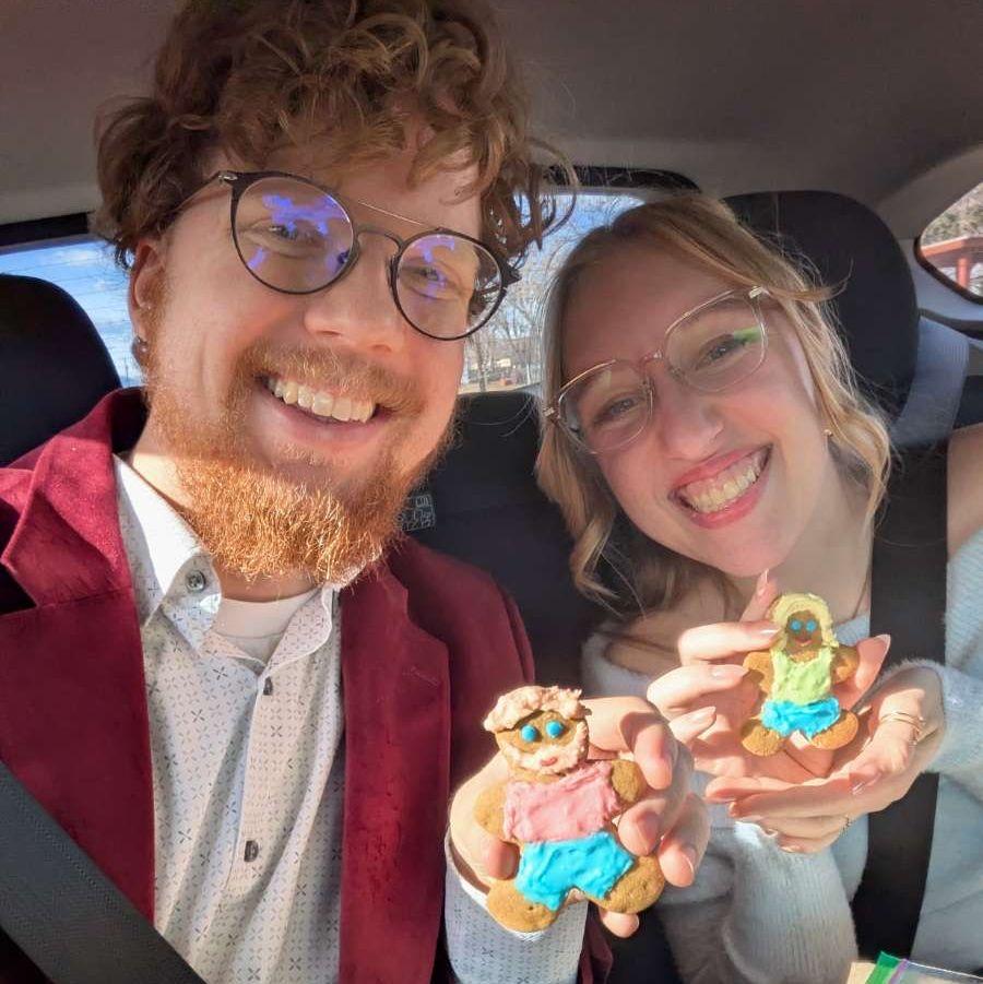 Louisa made mini Joshua and Louisa Christmas cookies. They were delicious!
