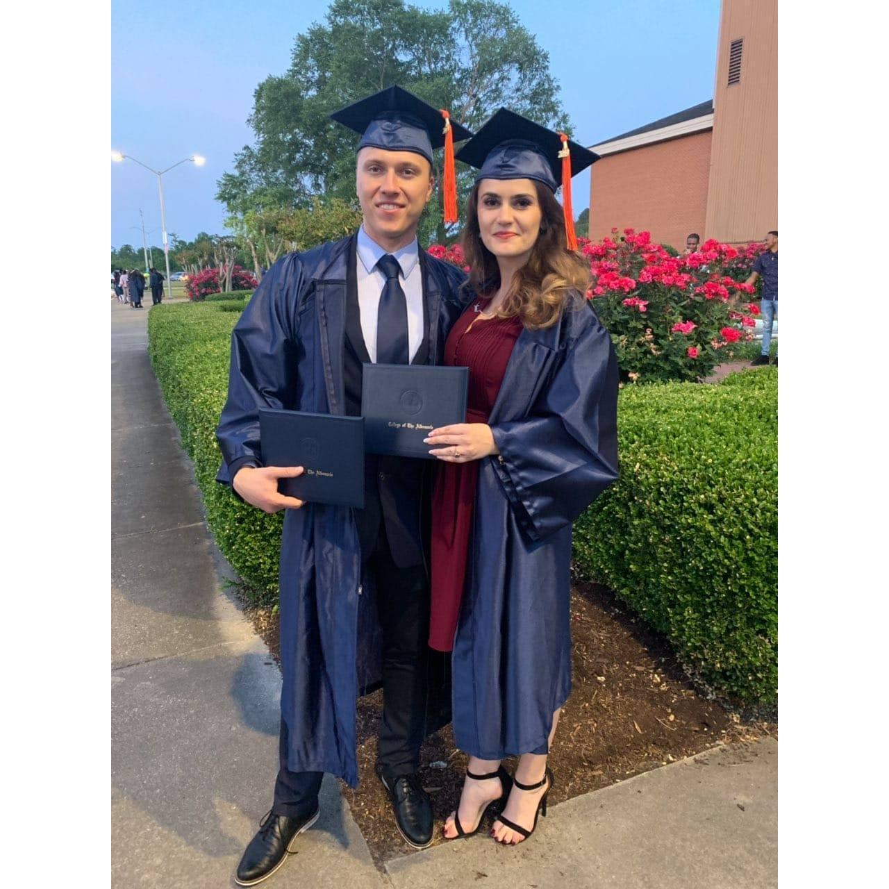 Look at us, all fancy with diplomas :)