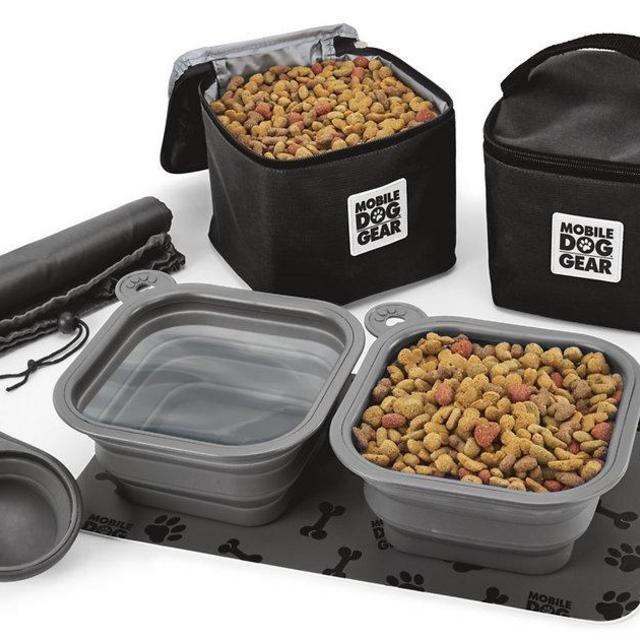 MOBILE DOG GEAR Dine Away Dog Bag, Black, 21-in - Chewy.com