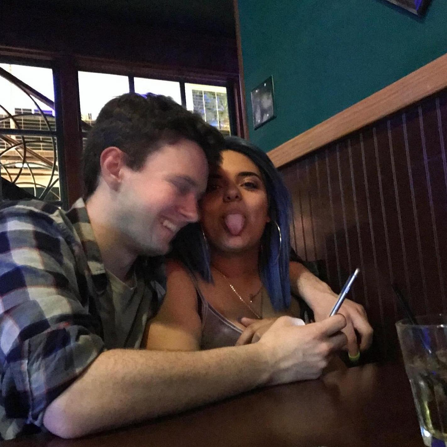 One of our very first photos together, the first night Ryan met Julia's friends and actually saw what he was in for.