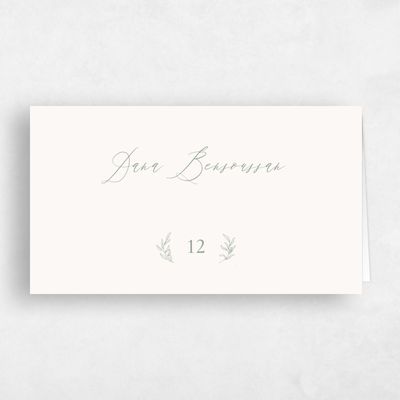 Sage, Green Wedding Place Card - Serrano
