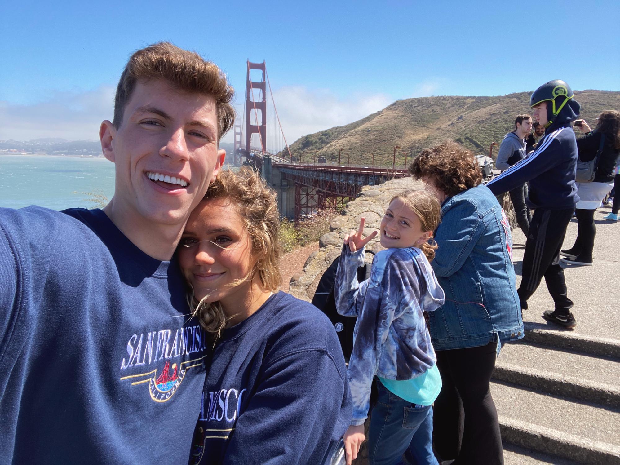 We were "that couple" with matching sweatshirts in San Fran taking pictures by Golden Gate Bridge! ps we love Bri Sayer