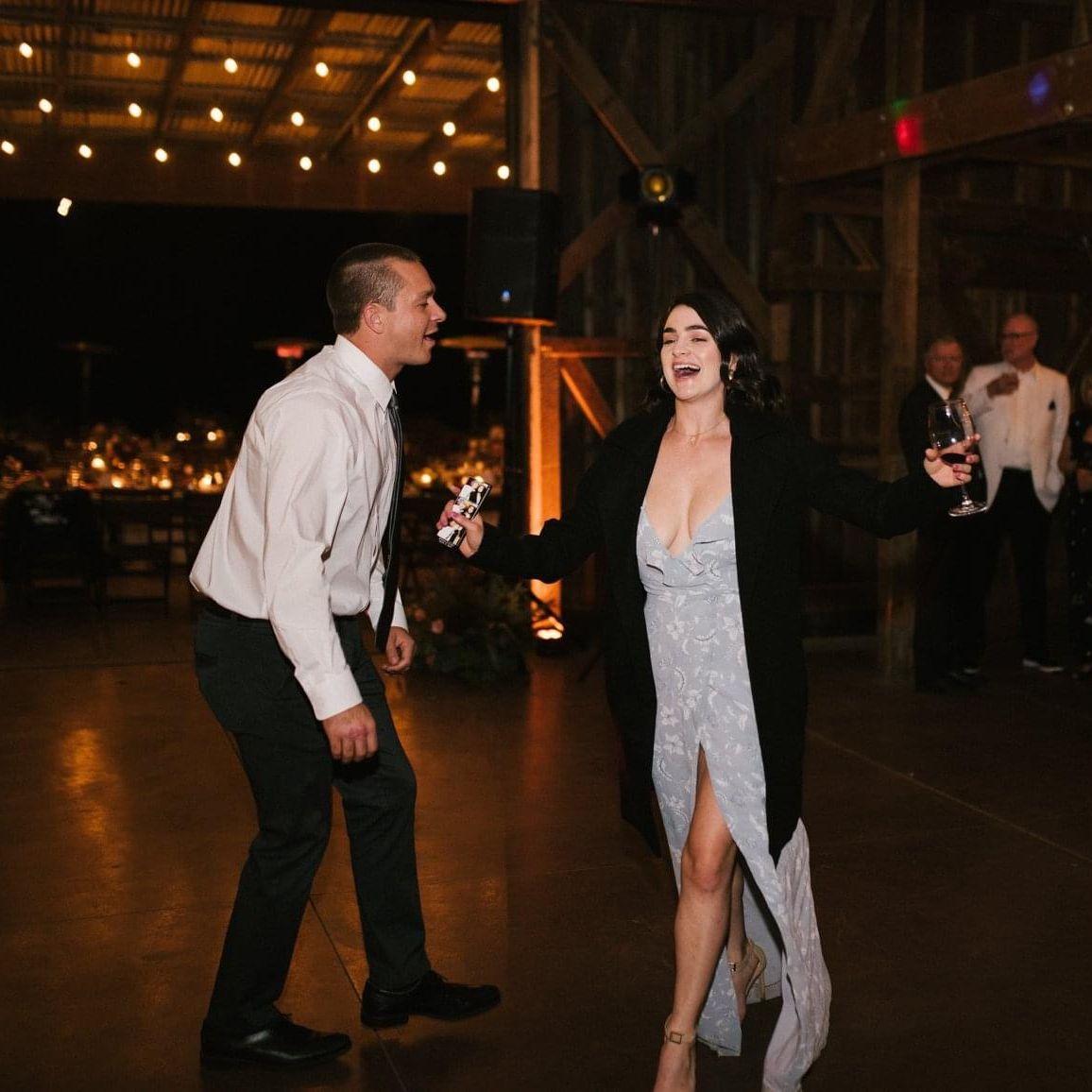First to the dance floor at Jenna and Luke's wedding