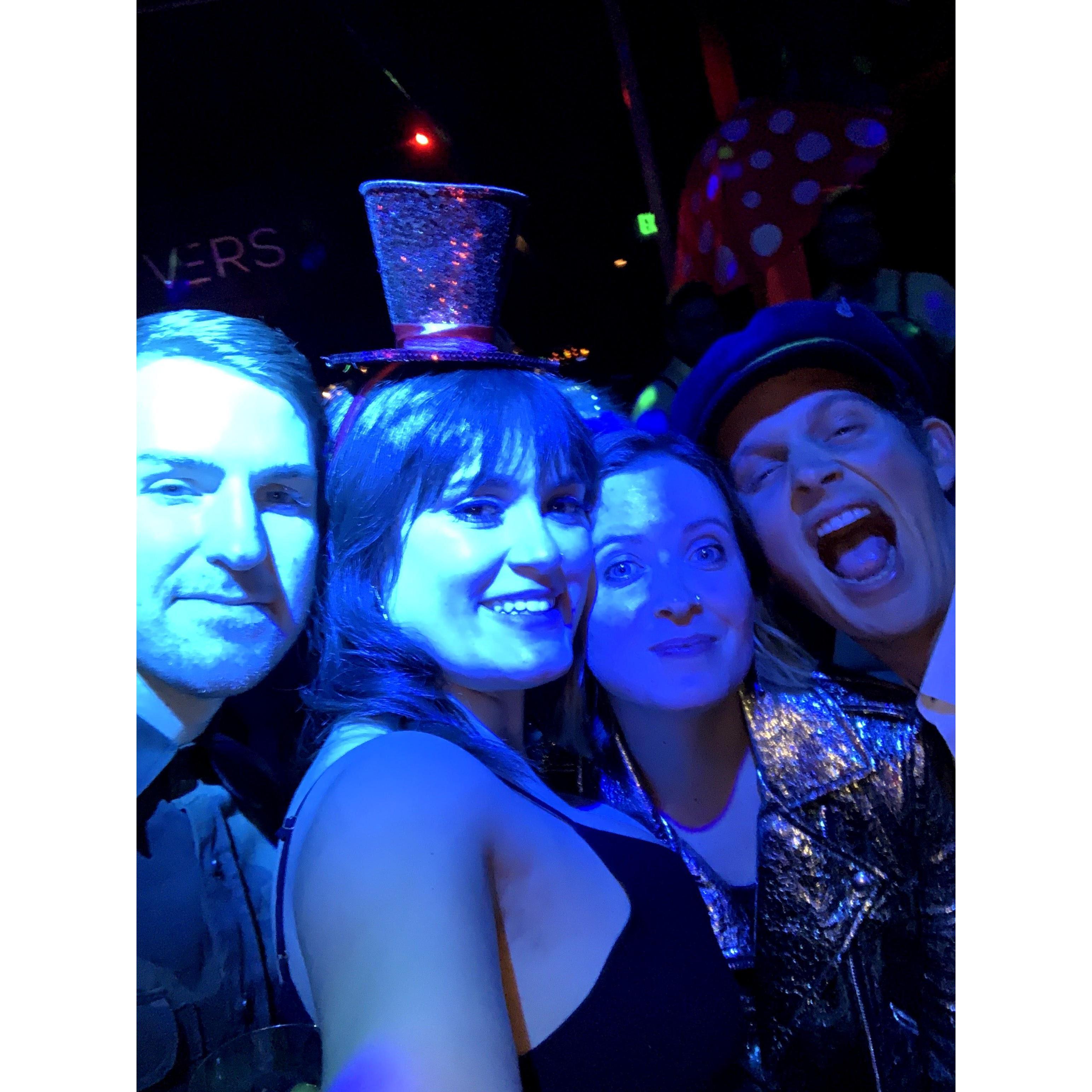 Clever holiday party with our two good friends, Lindsay and Jace