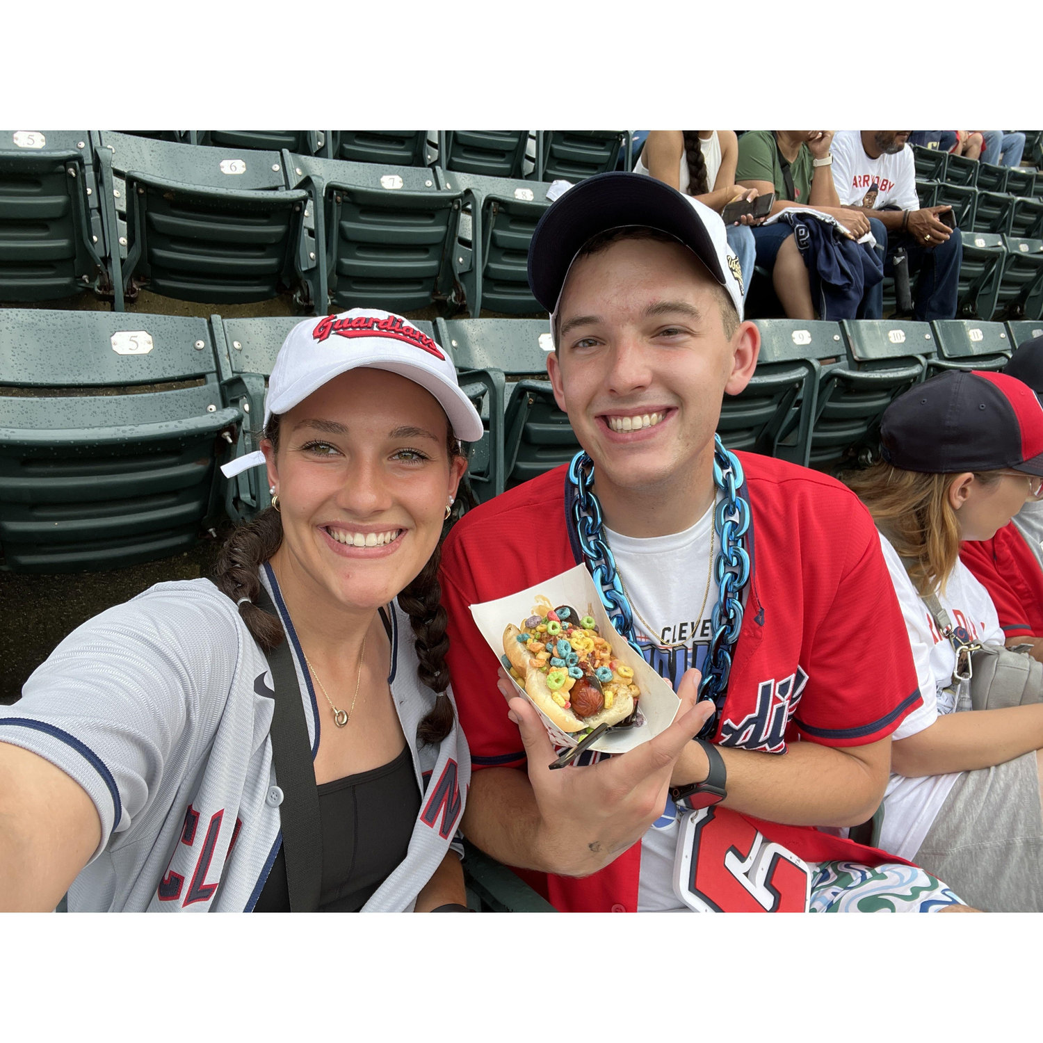 When we traveled to Cleveland for a Guardians game and a fun hotdog!