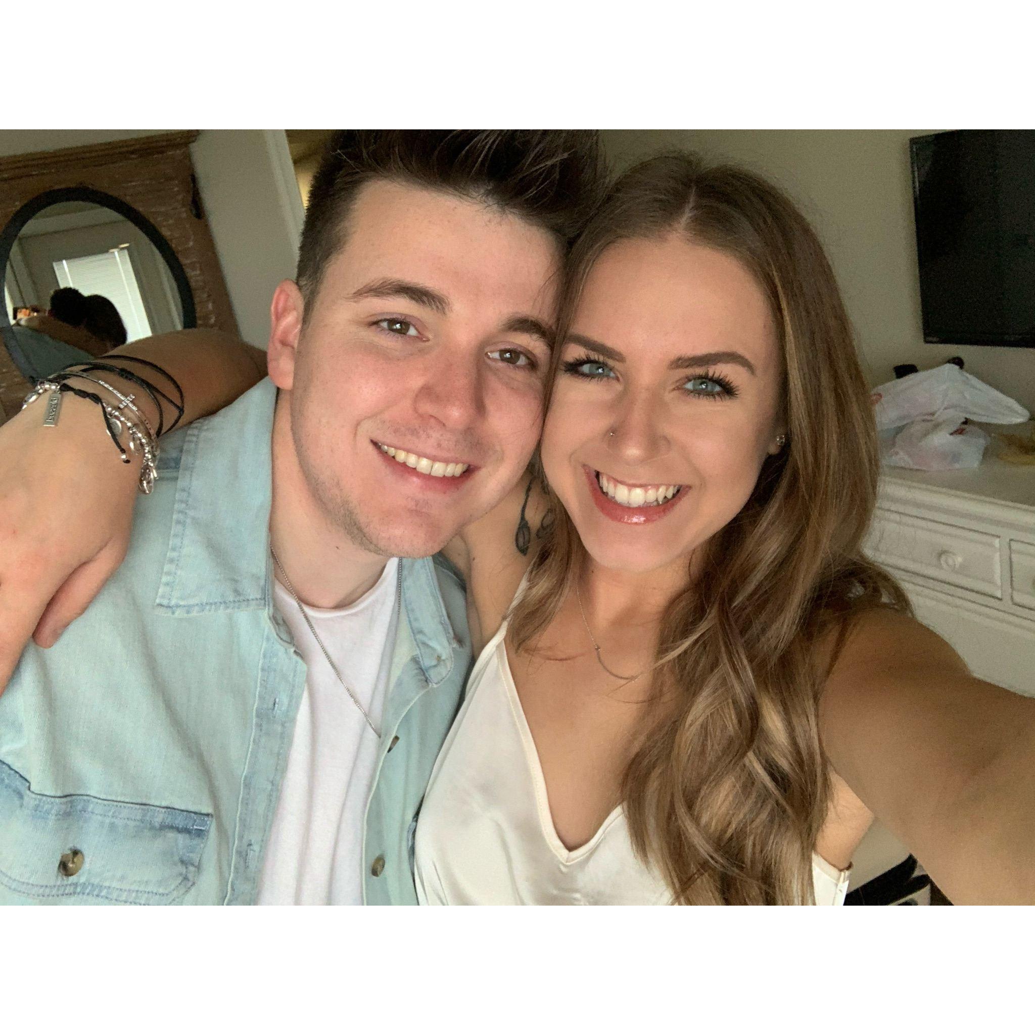 This picture was taken the second time we went to Ocean City, right before we went out to walk the beach and go to dinner. Our first "I love you" was right after this picture!