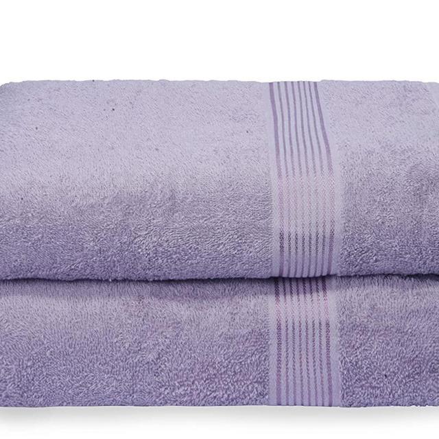 Belizzi Home Cotton 2 Pack Oversized Bath Towel Set 28x55 inches, Large Bath Towels, Ultra Absorbant Compact Quickdry & Lightweight Towel, Ideal for Gym Travel Camp Pool - Dark Purple