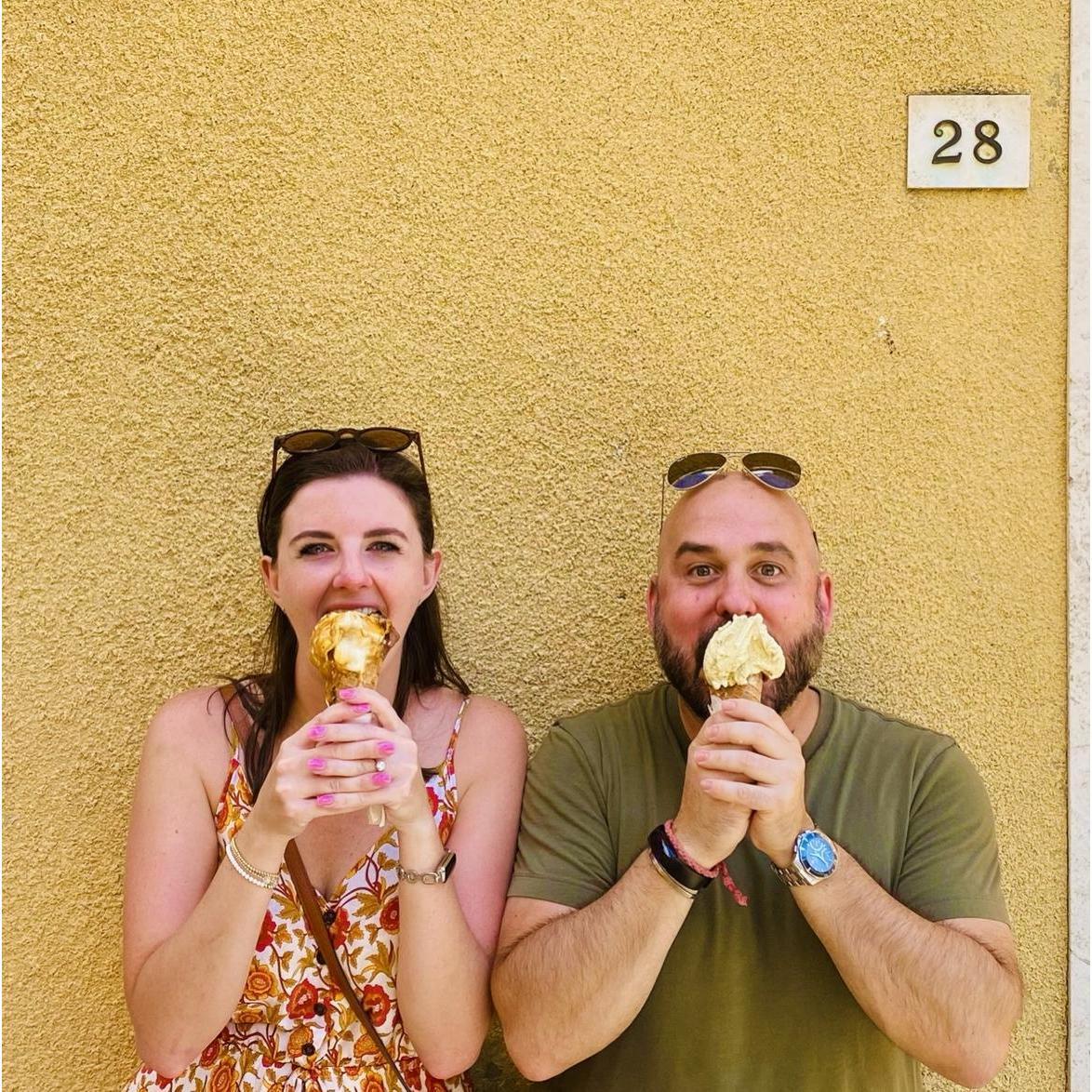 Gelato in Pienza, Italy.