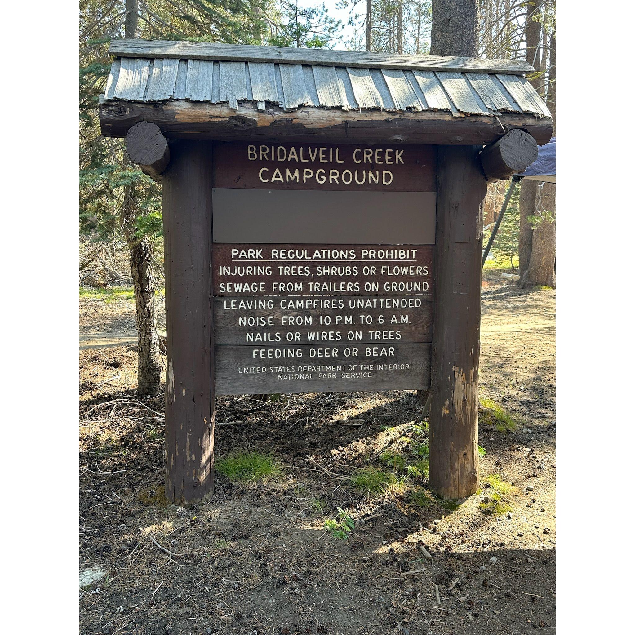 The campground we stayed at