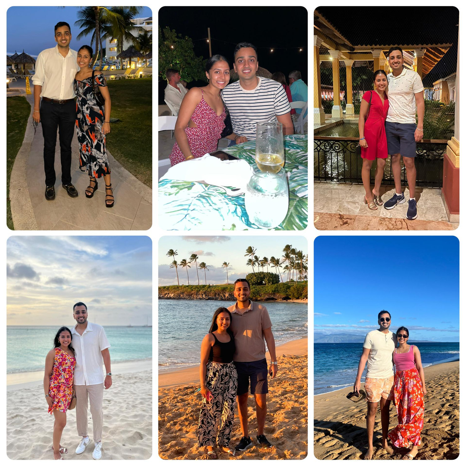 Our vacations to somewhere warm and relaxing. Jamaica, Mexico, Aruba and Hawaii.
