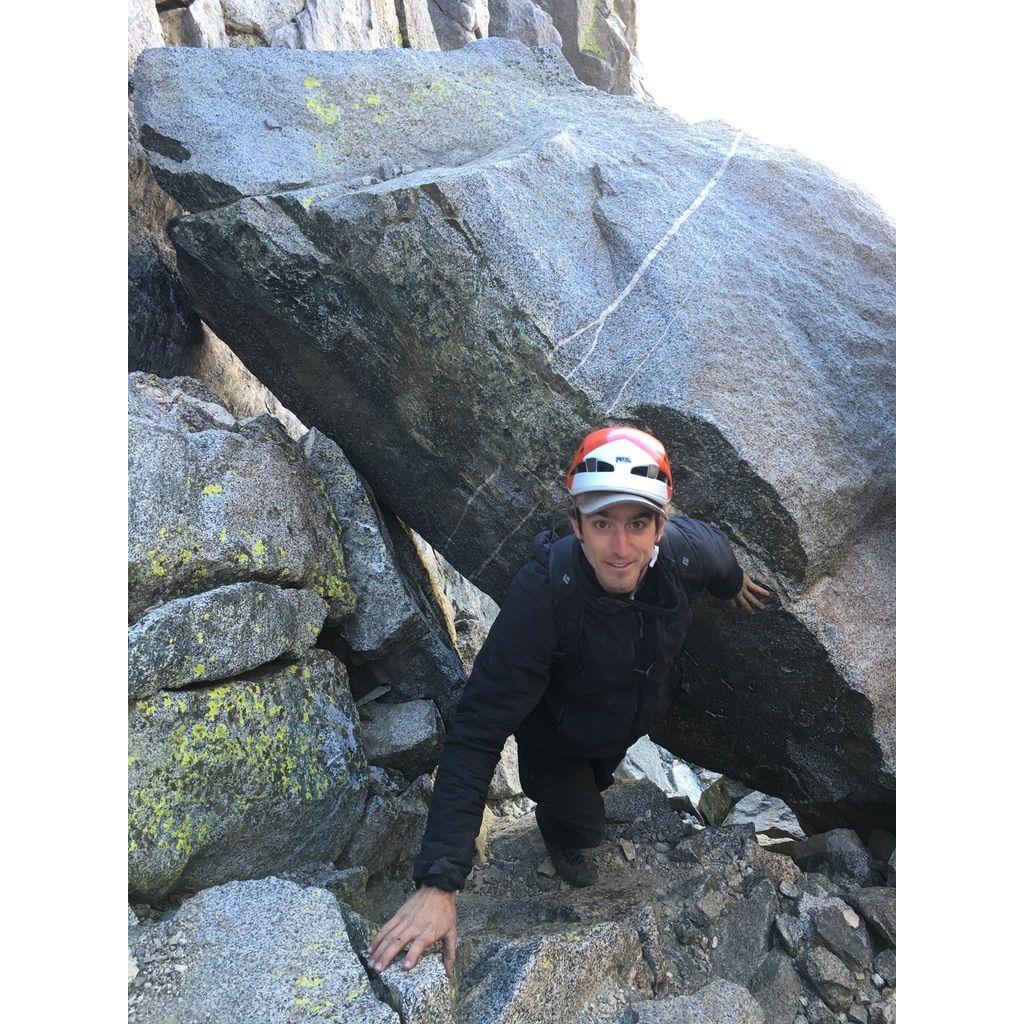 Climbing Thunderbolt in the Sierras.