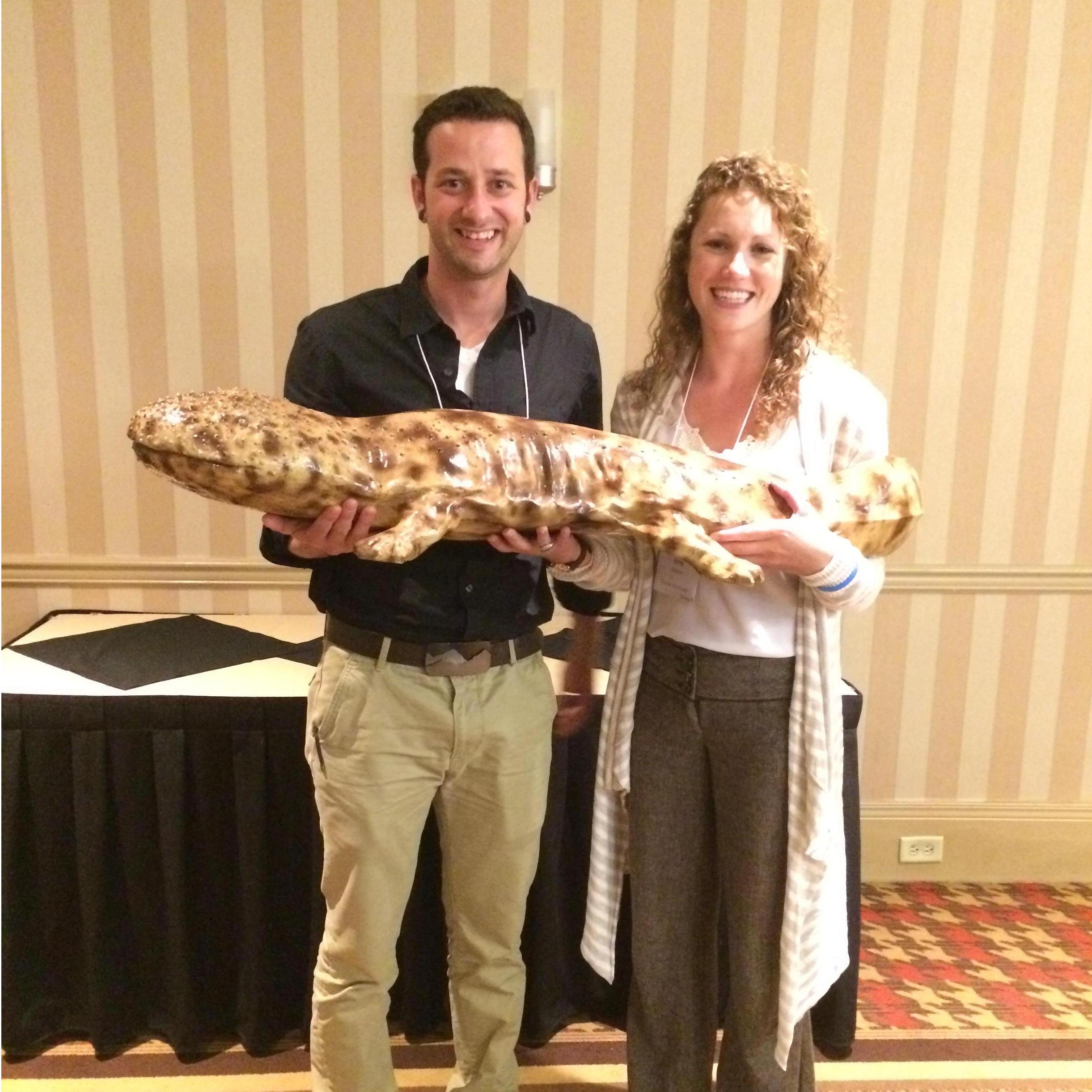 You know it's a good match when you both love giant salamanders